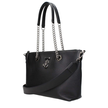 Jimmy Choo Black Leather Shoulder Bag