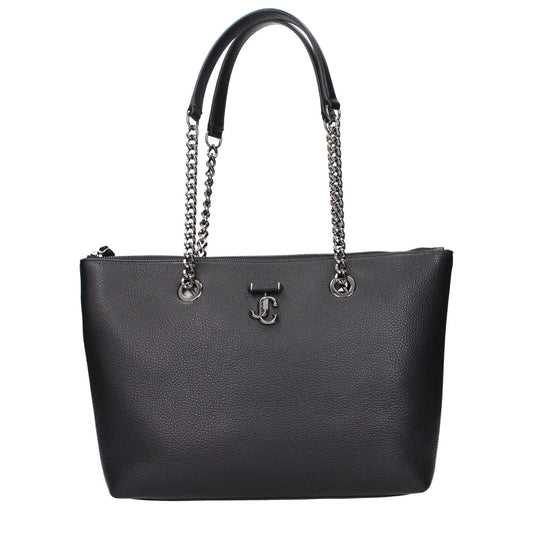 Jimmy Choo Black Leather Shoulder Bag