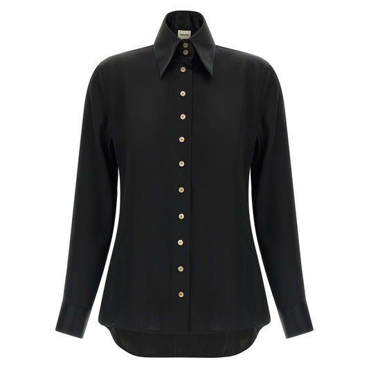 Khaite Black Acetate Blouse
