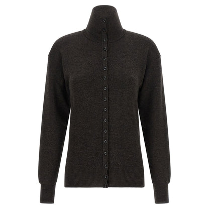 Lemaire Brown Wool Cardigan