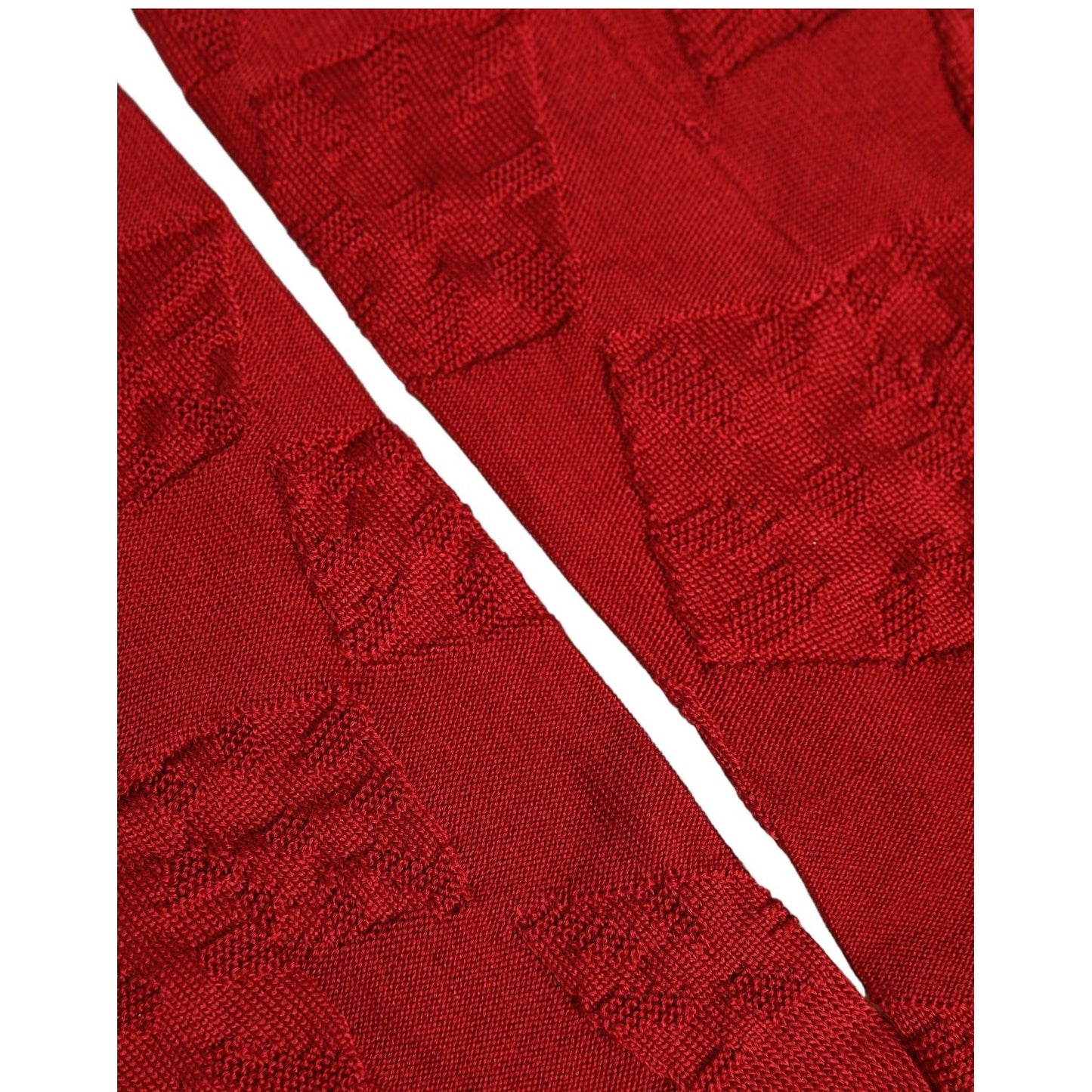 Dolce & Gabbana Men Red 100% Silk Mid Calf Accessory Socks