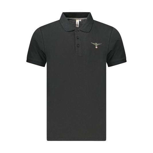 Accademia Militare Black Cotton Men's Polo Shirt