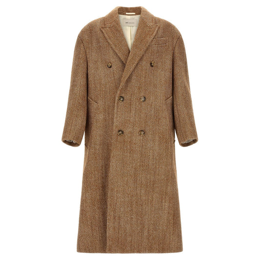 Ami Paris Brown Virgin Wool Coat