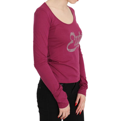 Pink Exte Crystal Embellished Long Sleeve Top Exte