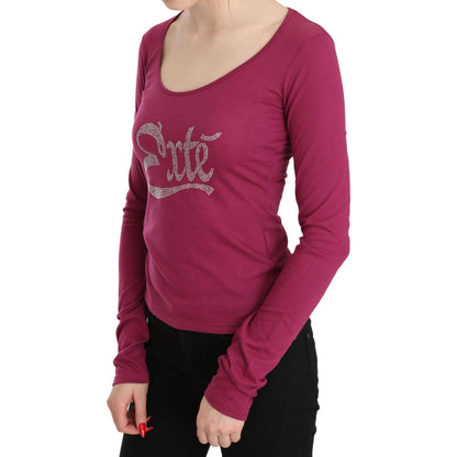 Pink Exte Crystal Embellished Long Sleeve Top Exte