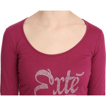 Pink Exte Crystal Embellished Long Sleeve Top Exte
