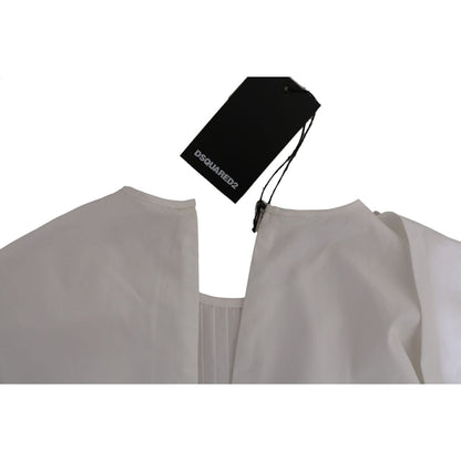 Dsquared² White Crew Neck Long Sleeve Cotton Blouse 1728,67345645728,Clothing,Dsquared²,IT38|XS,Material: 100% Cotton,New with tags,Sweaters - Clothing,Sweatshirts - Sweaters - Clothing,Tops & T-Shirts - Women - Clothing,White,Women,Women - Clothing