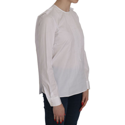 Dsquared² White Crew Neck Long Sleeve Cotton Blouse 1728,67345645728,Clothing,Dsquared²,IT38|XS,Material: 100% Cotton,New with tags,Sweaters - Clothing,Sweatshirts - Sweaters - Clothing,Tops & T-Shirts - Women - Clothing,White,Women,Women - Clothing