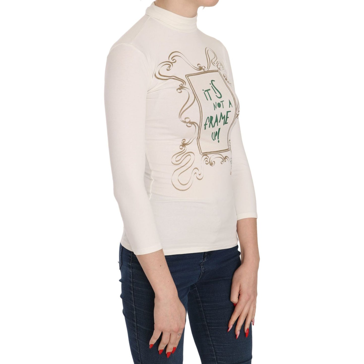 Exte Crew Neck It Is Not A Frame Up! Print Blouse Exte