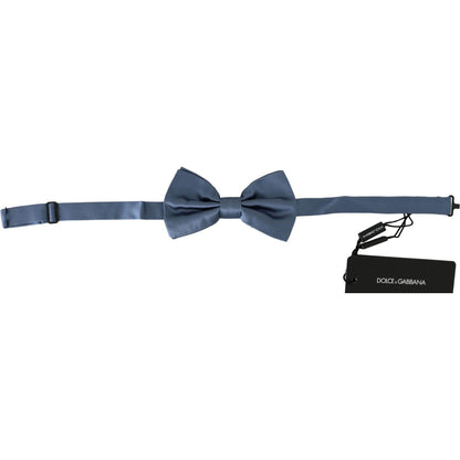 Dolce & Gabbana Blue 100% Silk Adjustable Neck Papillon Bow tie 1728,67345645728,Accessories,Blue,Bowties - Ties and Formal Accessories - Accessories,Dolce & Gabbana,Material: 100% Silk,Men,Men - Accessories,New with tags,Ties & Bowties - Men - Accessorie