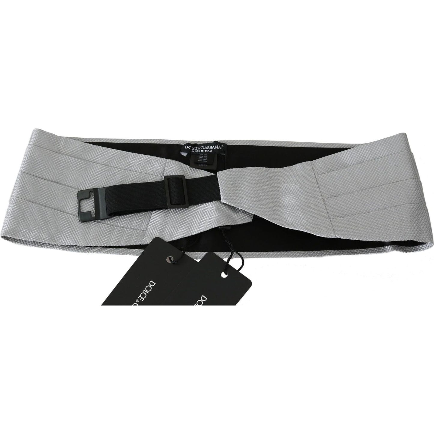 Dolce & Gabbana Gray Men Waist Belt 100% Silk Cummerbund 1728,67345645728,Accessories,Belts - Accessories,Cummerbund - Men - Accessories,Dolce & Gabbana,Gray,High-Waist Belts - Belts - Accessories,IT46 | S,IT48 | M,IT50 | L,IT52 | XL,Material: 100% Silk,M
