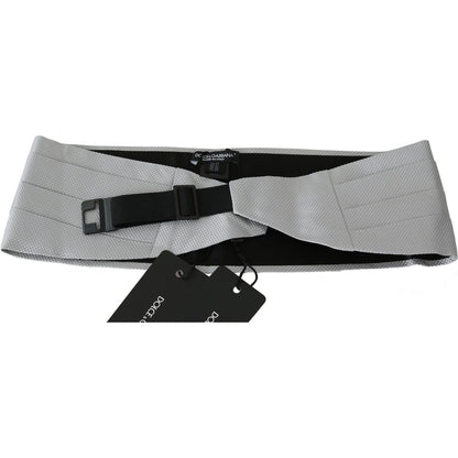 Dolce & Gabbana Gray Men Waist Belt 100% Silk Cummerbund 1728,67345645728,Accessories,Belts - Accessories,Cummerbund - Men - Accessories,Dolce & Gabbana,Gray,High-Waist Belts - Belts - Accessories,IT46 | S,IT48 | M,IT50 | L,IT52 | XL,Material: 100% Silk,M