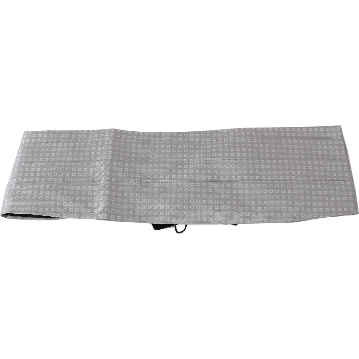 Dolce & Gabbana Gray Patterned Waist Belt Silk Cummerbund Dolce & Gabbana