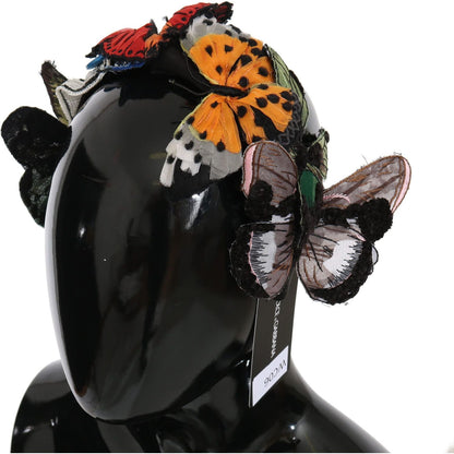 Dolce & Gabbana Tiara Floral Butterfly Sequin Diadem Headband Dolce & Gabbana