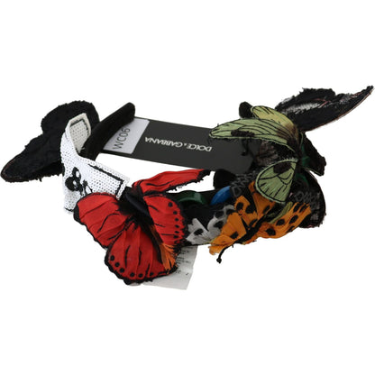 Dolce & Gabbana Tiara Floral Butterfly Sequin Diadem Headband Dolce & Gabbana