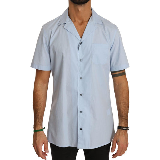 Dolce & Gabbana Blue Short Sleeve 100% Cotton Top Shirt TSH4020-40