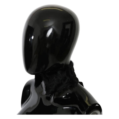 Dolce & Gabbana Black Fur Neck Collar Wrap Lambskin Scarf Dolce & Gabbana