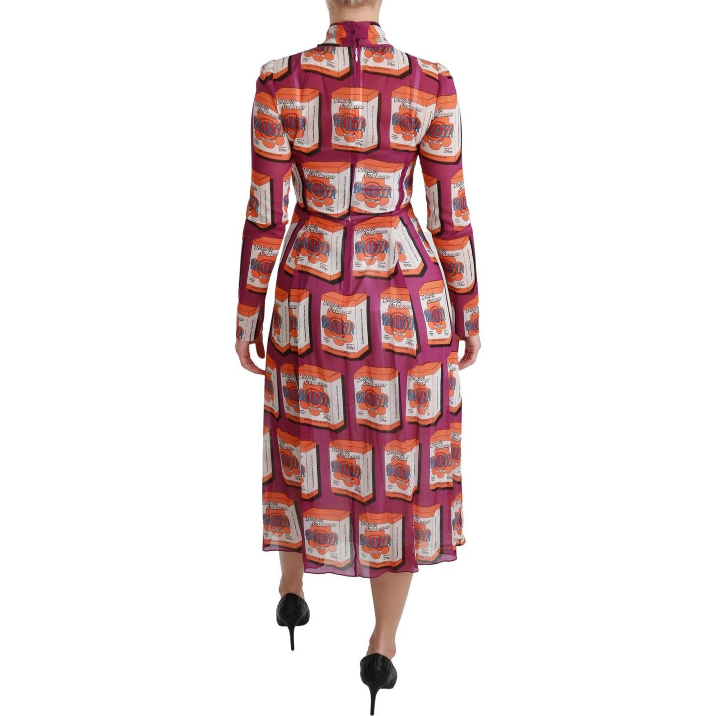 Dolce & Gabbana Purple Silk Bellezza A-Line Gown Dress Dolce & Gabbana