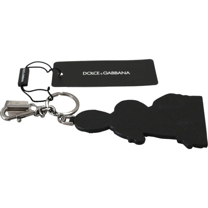 Dolce & Gabbana Leather Dominico Stefano #DGFAMILY Logo Badge Keychain Dolce & Gabbana