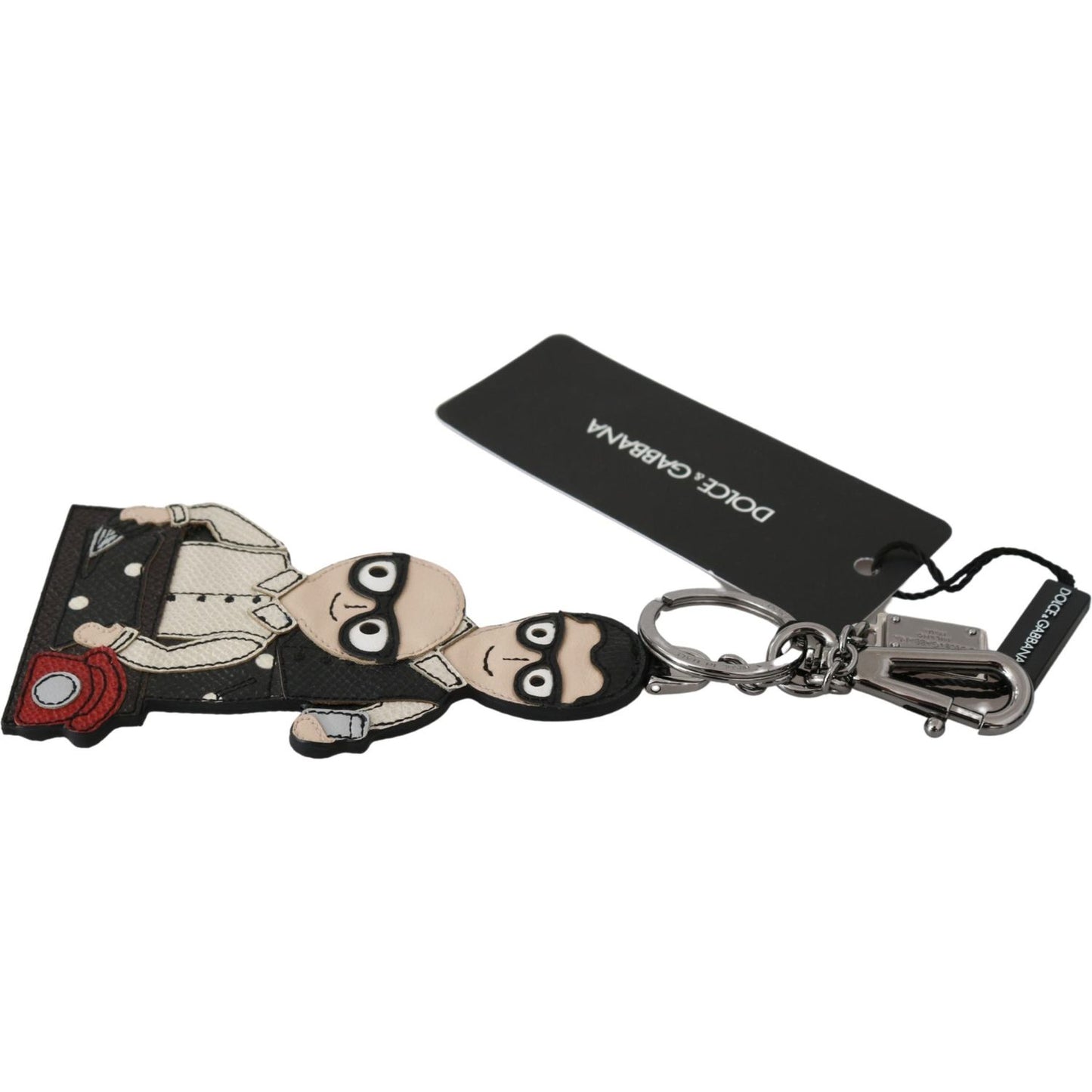 Dolce & Gabbana Leather Dominico Stefano #DGFAMILY Logo Badge Keychain Dolce & Gabbana