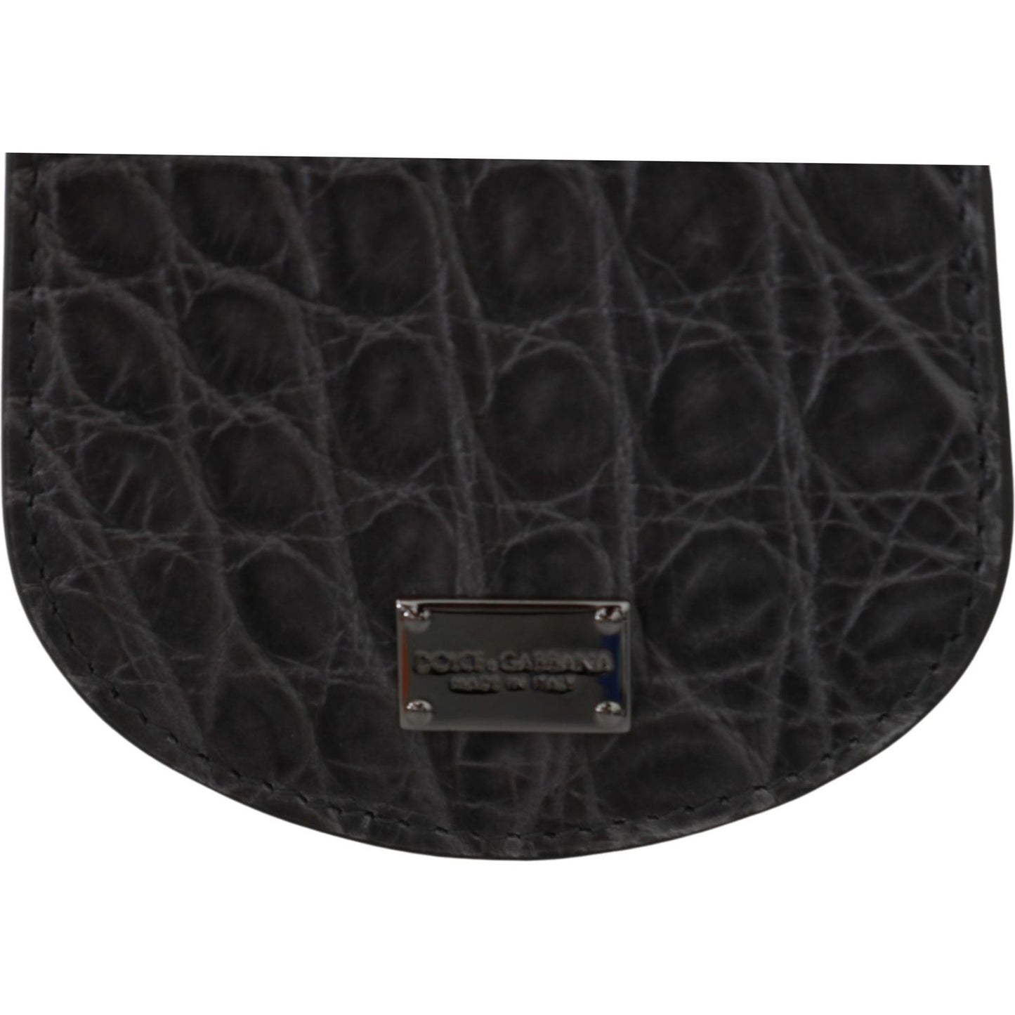 Dolce & Gabbana Gray Exotic Skin Condom Case Holder Pocket Wallet Dolce & Gabbana