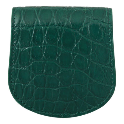 Dolce & Gabbana Green Exotic Skins Condom Case Holder Wallet Dolce & Gabbana
