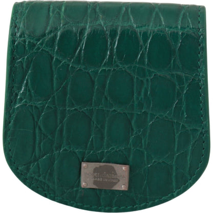Dolce & Gabbana Green Exotic Skins Condom Case Holder Wallet Dolce & Gabbana