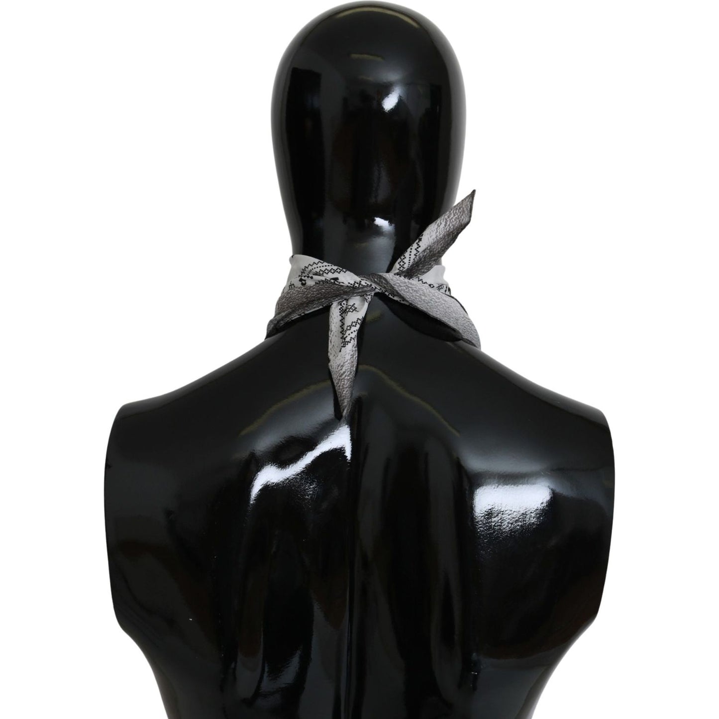 Costume National White Printed Bandana Cotton Scarf Costume National