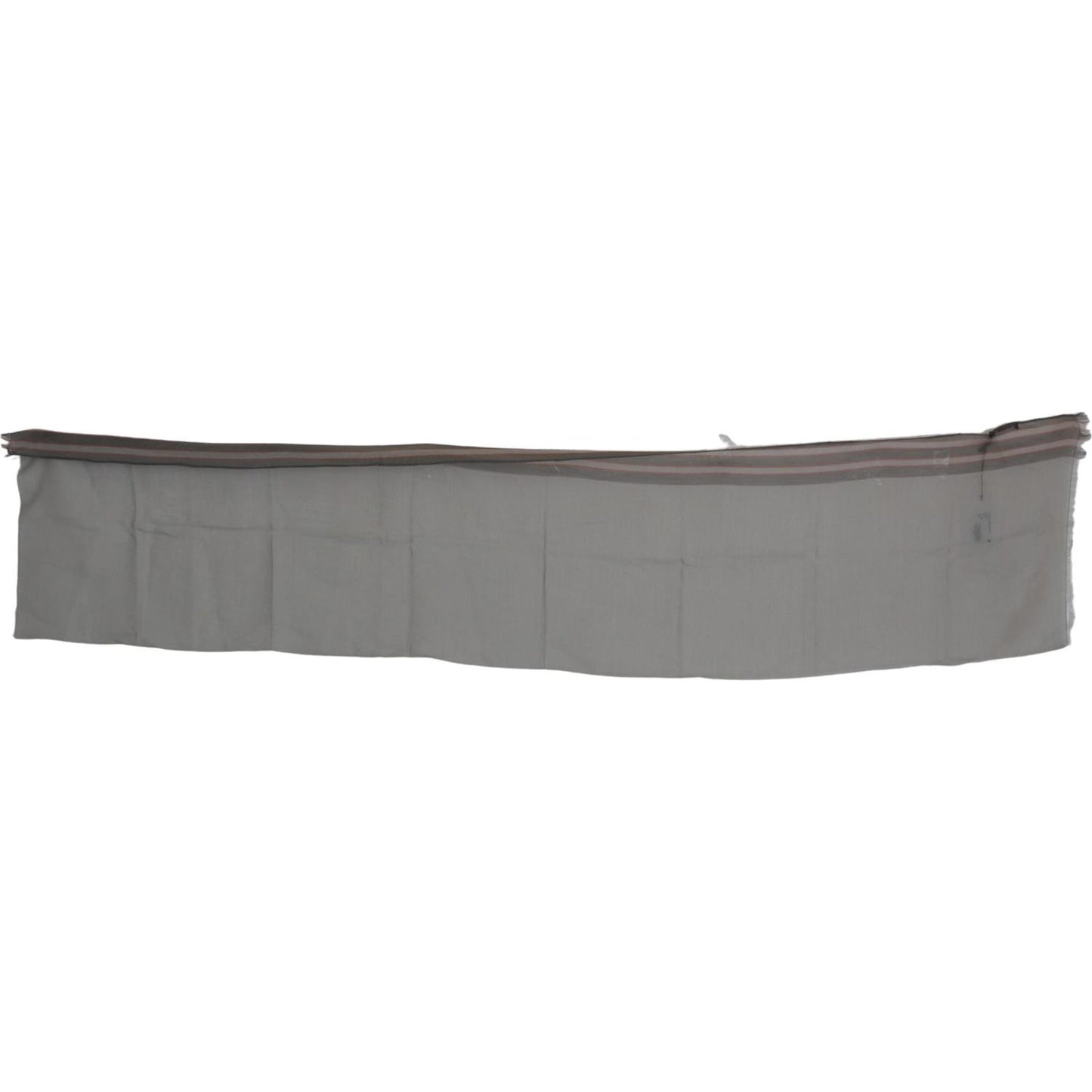 Costume National Gray Fringe Neck Wrap Cotton Scarf Costume National