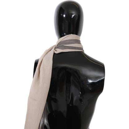 Costume National Beige Women Cotton Shawl Scarf Costume National