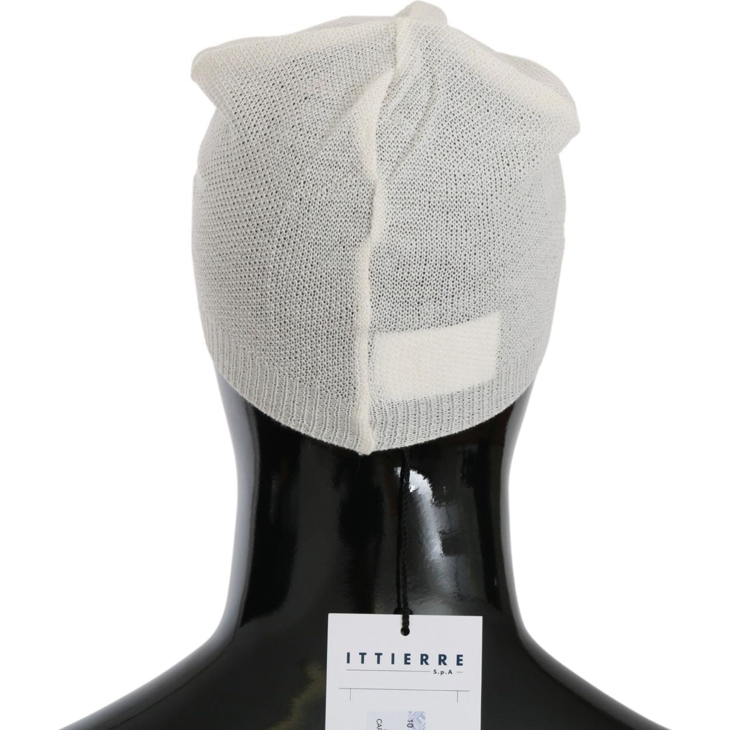 Costume National Beanie White Wool Blend Branded Hat Costume National