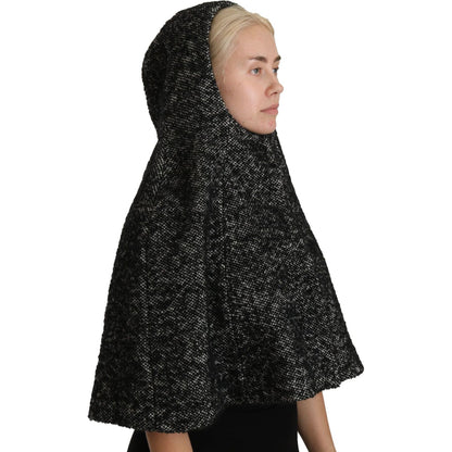 Dolce & Gabbana Gray Tweet Wool Kaftan Jacket Coat Top Dolce & Gabbana