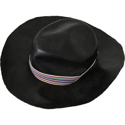 Costume National Black Wide Brim Cowboy Solid Hat Costume National