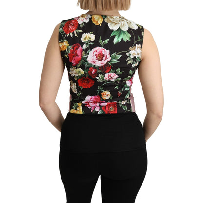 Dolce & Gabbana Pink Sleeveless Waistcoat Vest Cotton Top Dolce & Gabbana