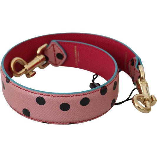 Dolce & Gabbana Pink Polka Dot Leather Shoulder Strap