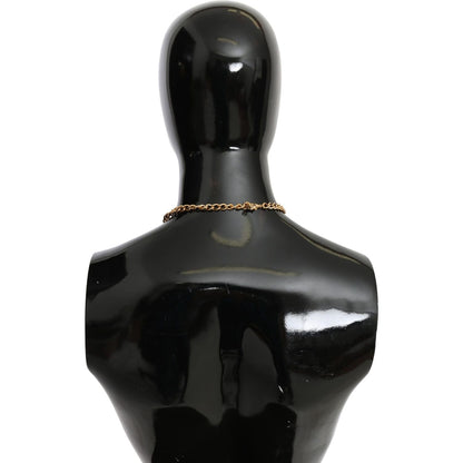 Dolce & Gabbana Green Leaves Gold Brass Crystal Flower Pendant Necklace Dolce & Gabbana