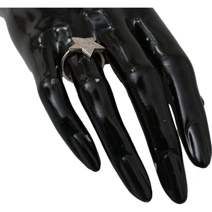 Nialaya Silver Womens Clear CZ Star 925 Ring Nialaya