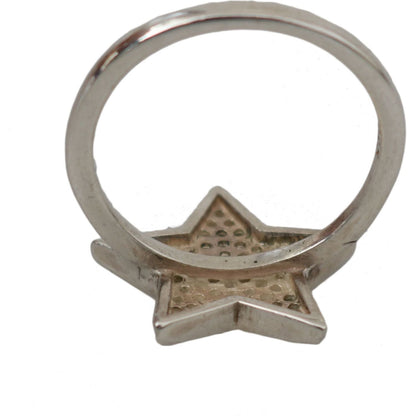 Nialaya Silver Womens Clear CZ Star 925 Ring Nialaya