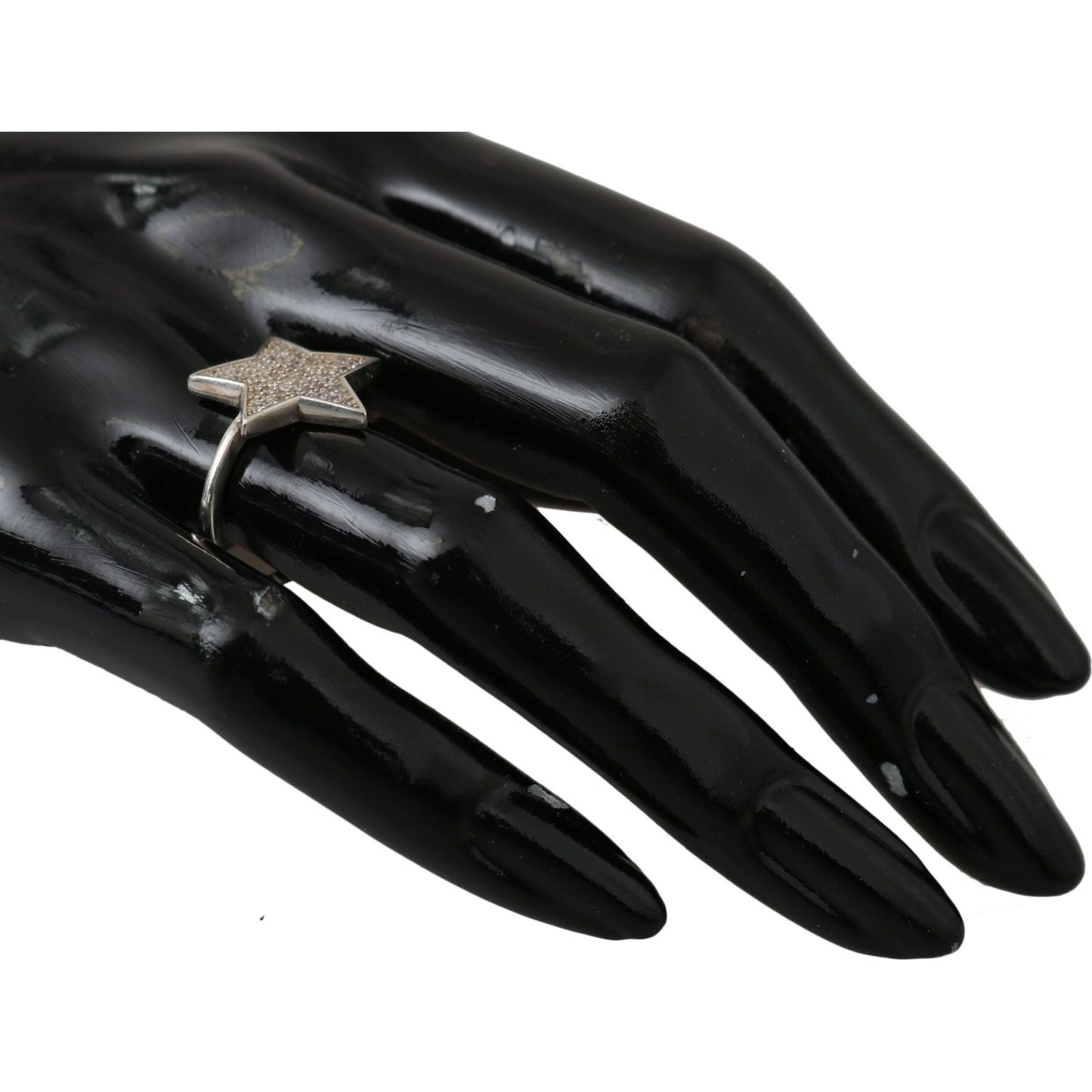 Nialaya Silver Womens Clear CZ Star 925 Ring Nialaya