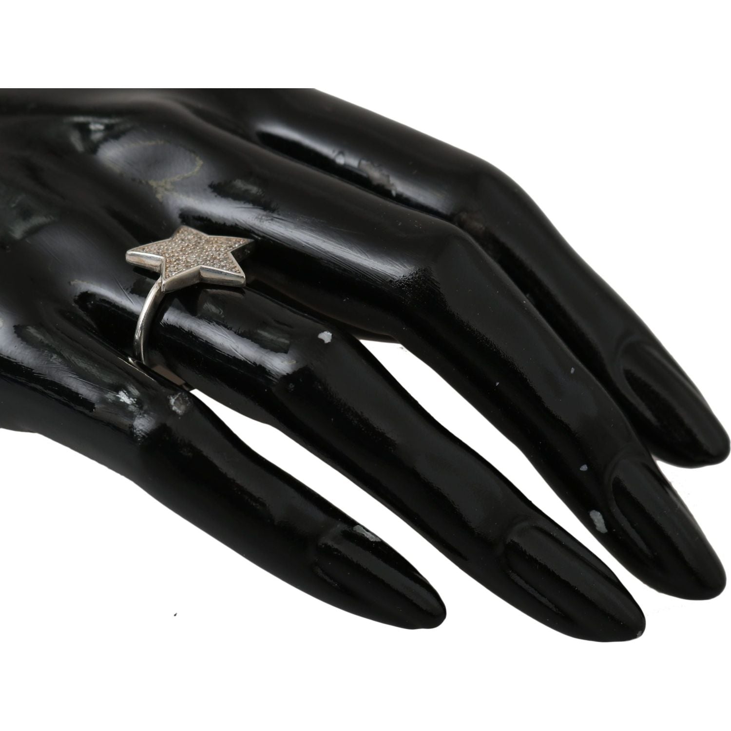 Nialaya Silver Womens Clear CZ Star 925 Ring