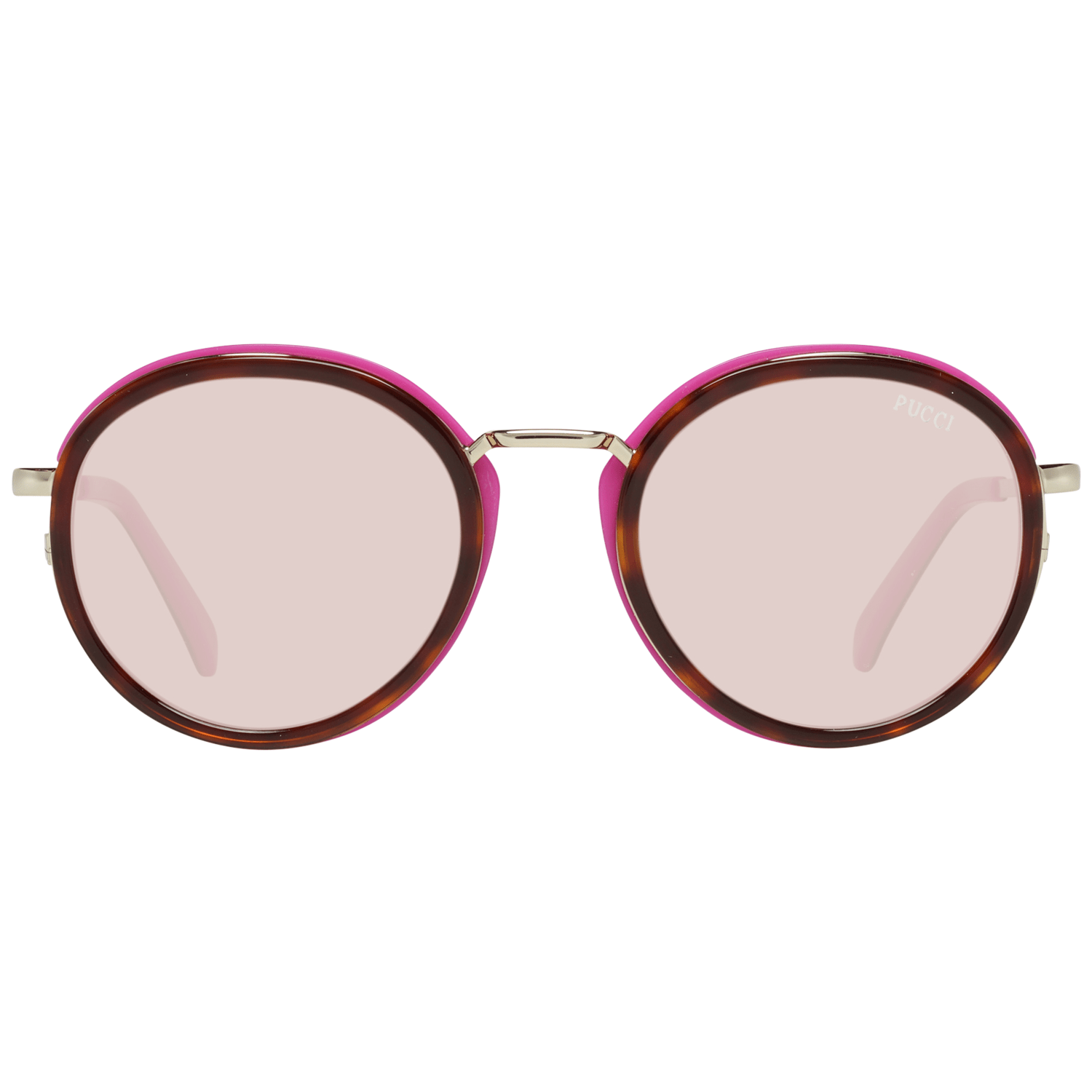 Emilio Pucci Brown Metal & Plastic Sunglasses