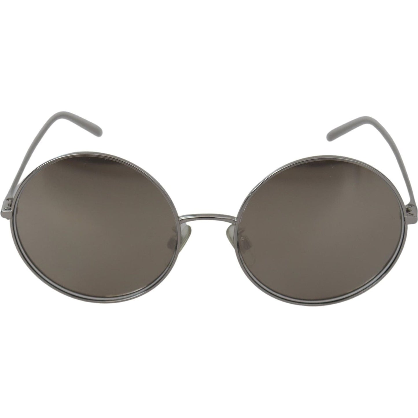 Dolce & Gabbana Silver Plated Round Gray Le nses Women Sunglasses Dolce & Gabbana