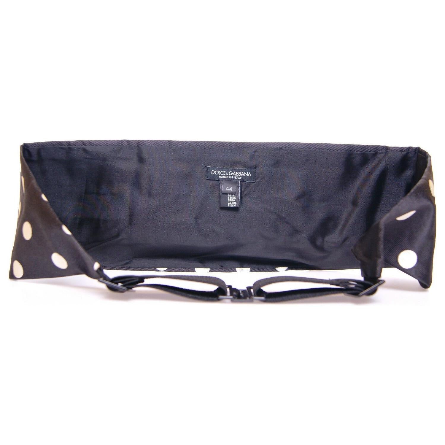 Dolce & Gabbana Black Waist Smoking Tuxedo Cummerbund Belt
