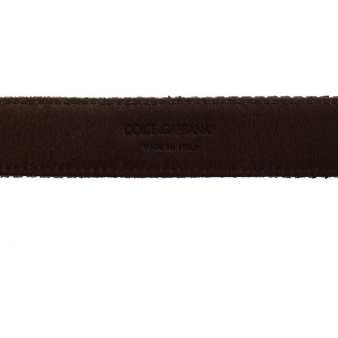 Dolce & Gabbana Brown Leather Logo Cintura Gürtel Belt Dolce & Gabbana