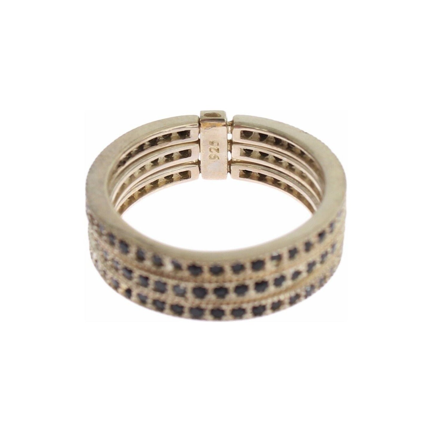 Nialaya Black CZ 925 Sterling Silver Womens Ring Nialaya