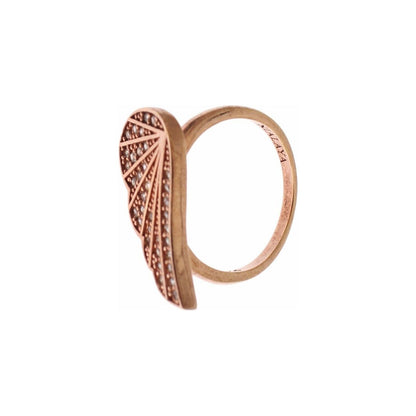 Nialaya Pink Gold 925 Silver Womens Clear CZ Ring Nialaya