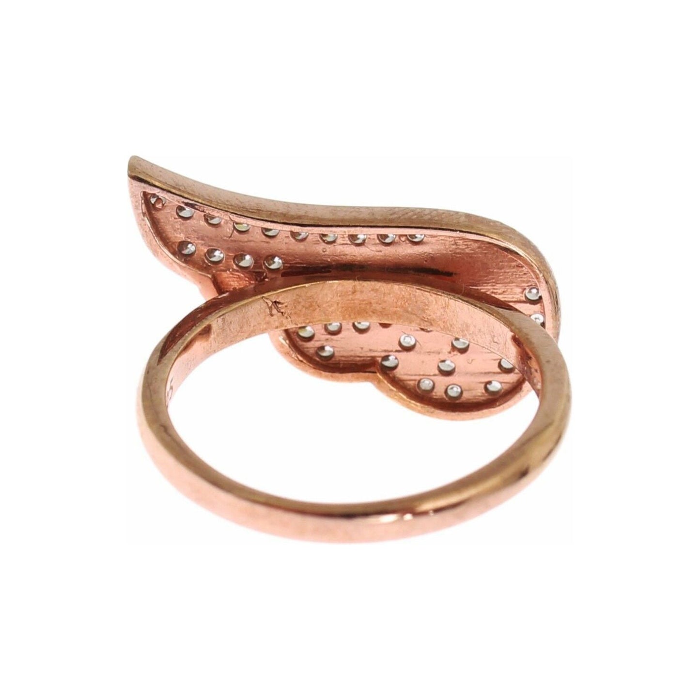 Nialaya Pink Gold 925 Silver Womens Clear CZ Ring Nialaya