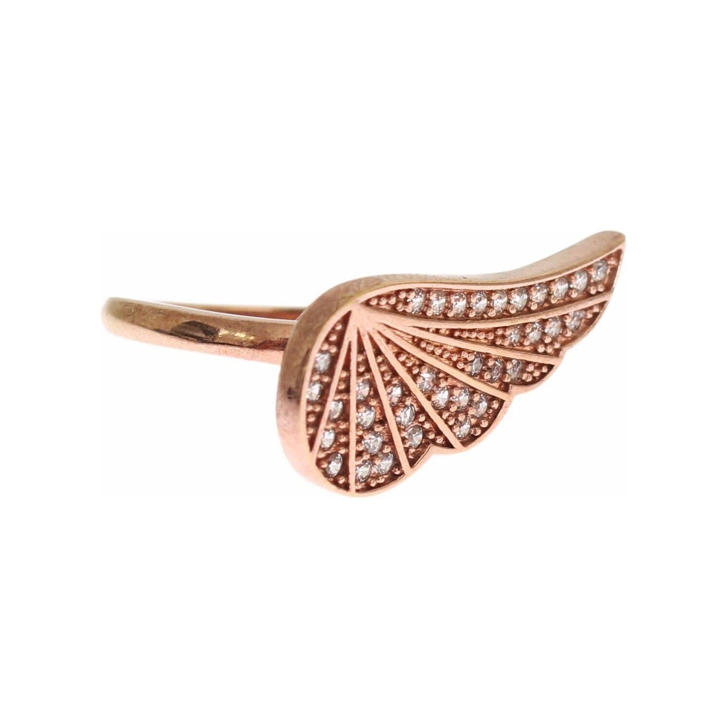 Nialaya Pink Gold 925 Silver Womens Clear CZ Ring Nialaya
