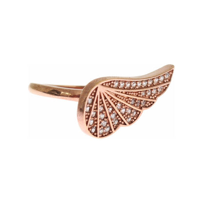 Nialaya Pink Gold 925 Silver Womens Clear CZ Ring Nialaya