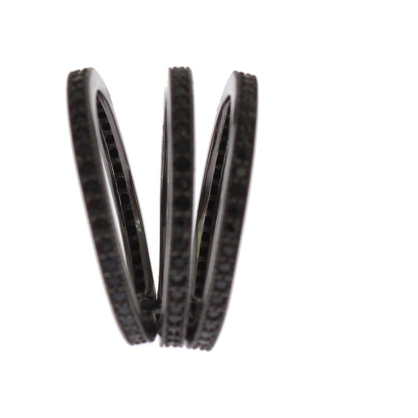 Nialaya Black CZ 925 Sterling Silver Womens Nialaya